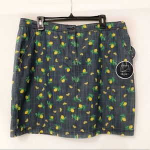 Lemon Denim Skort by Karen Scott Size 14